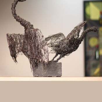 Sculptuur getiteld "Flight direction (2…" door Karen Axikyan, Origineel Kunstwerk, Metalen