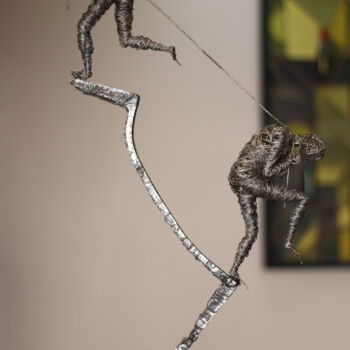 Sculpture intitulée "Opposites (60x35x9…" par Karen Axikyan, Œuvre d'art originale, Métaux