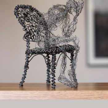 Sculptuur getiteld "Shadow (20x13x11 0.…" door Karen Axikyan, Origineel Kunstwerk, Metalen
