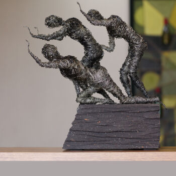 Sculpture titled "Against the system…" by Karen Axikyan, Original Artwork, Stone