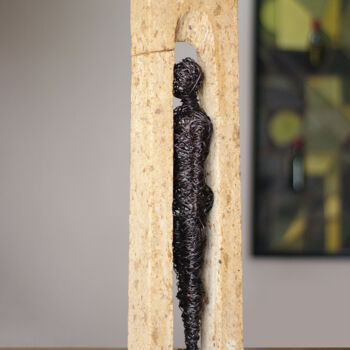 Sculpture titled "Absolution (54x13x1…" by Karen Axikyan, Original Artwork, Metals