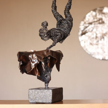 Sculpture titled "Sure Consent" by Karen Axikyan, Original Artwork, Metals
