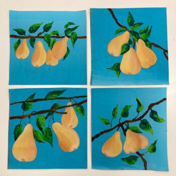 Pintura intitulada "Pears" por Karen Dutoit Verbeke, Obras de arte originais, Acrílico