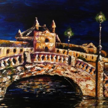 Painting titled "Nightpassage" by Ferrand, Original Artwork, Acrylic