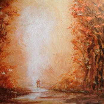 Painting titled "Into The Light" by Ferrand, Original Artwork, Acrylic