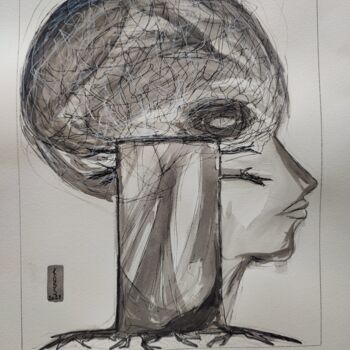 Картина под названием "Mère nourricière" - Karen Ossona, Подлинное произведение искусства, Акрил
