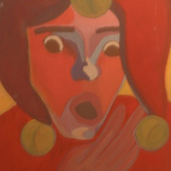 Schilderij getiteld "jongleur" door Karen Saidani, Origineel Kunstwerk, Acryl