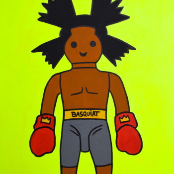 Pittura intitolato "Basquiat Boxer" da Karen Vourron, Opera d'arte originale, Acrilico