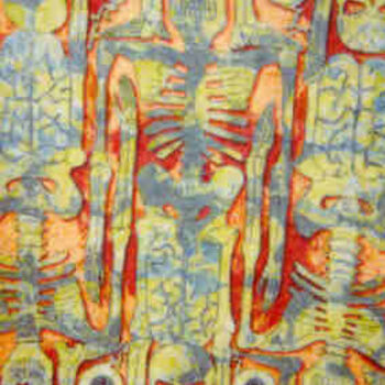 Dibujo titulada "Skulls,Skeletons,Br…" por Karen Wood, Obra de arte original