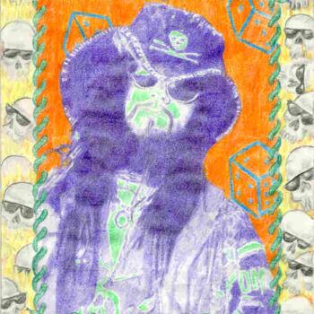 Σχέδιο με τίτλο "Rob Zombie" από Karen Wood, Αυθεντικά έργα τέχνης