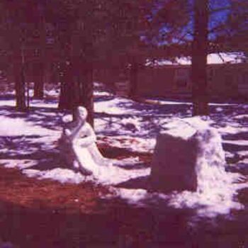 Dessin intitulée "Snow Dude Waiting F…" par Karen Wood, Œuvre d'art originale