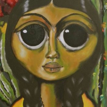 Peinture intitulée ""MANCA COYOTA" d'ap…" par Karen Decoster, Œuvre d'art originale, Huile