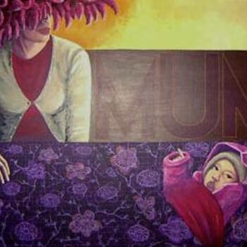 Peinture intitulée "MUM" par Karen Decoster, Œuvre d'art originale, Huile