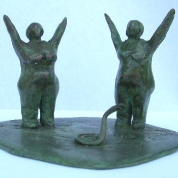 Sculpture intitulée "Adam et  Eve" par Karen M, Œuvre d'art originale