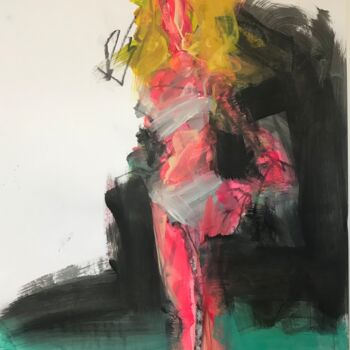 Pittura intitolato "The Girl in a bikini" da Karen Thomas, Opera d'arte originale, Acrilico