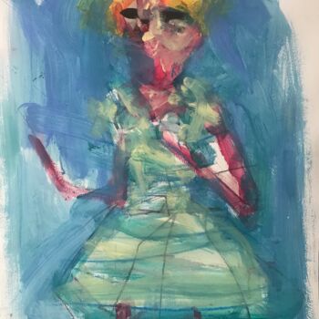 Painting titled "A bout de souffle" by Karen Thomas, Original Artwork, Acrylic