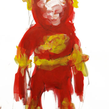 Painting titled "Flash Gordon" by Karen Thomas, Original Artwork, Acrylic