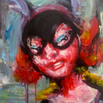 Картина под названием "Catwoman" - Karen Thomas, Подлинное произведение искусства, Акрил