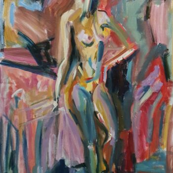 Semi abstract figurative woman nude