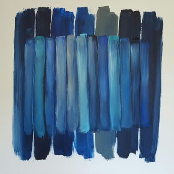 Peinture intitulée "Les bleus" par Karine Lipp, Œuvre d'art originale, Acrylique