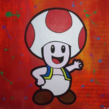 Картина под названием "Toad art colors" - Karim Slimane, Подлинное произведение искусства, Акрил Установлен на Деревянная ра…