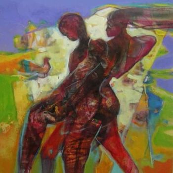 Malarstwo zatytułowany „Amour” autorstwa Abderezzak Hafiane, Oryginalna praca