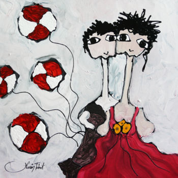 Malerei mit dem Titel "Sans titre 06-19" von Karim Tabit, Original-Kunstwerk, Acryl