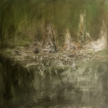 제목이 "Chichen Itza"인 미술작품 Karin Amtmann (K. Amtmann)로, 원작, 아크릴 나무 들것 프레임에 장착됨