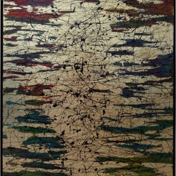 Painting titled "Untitled DNA" by Karin Amtmann (K. Amtmann), Original Artwork, Acrylic Mounted on Wood Stretcher frame