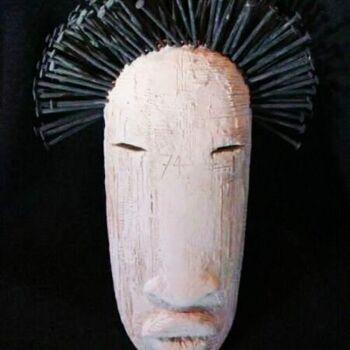 Escultura intitulada "Masque 74" por Karin Germanier, Obras de arte originais