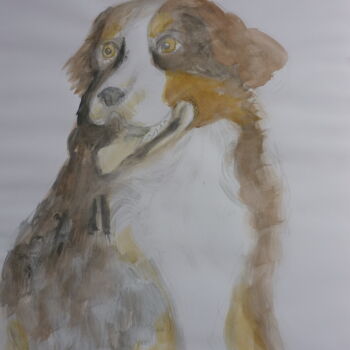 Pintura titulada "Hund" por Karin Sternberg, Obra de arte original, Acuarela