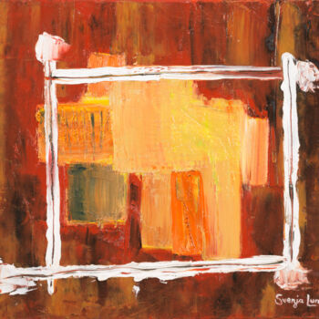 Painting titled "Braun Orange" by Karin Sternberg, Original Artwork, Oil