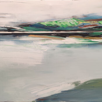 Malarstwo zatytułowany „Landscape 12'” autorstwa Kariko Ono, Oryginalna praca, Olej Zamontowany na Drewniana rama noszy