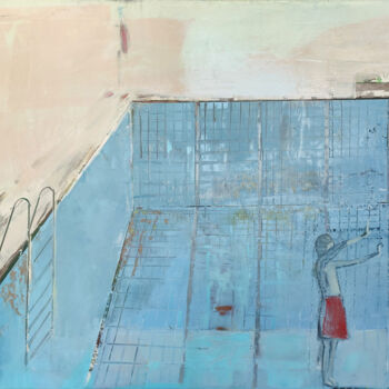Peinture intitulée "Pool 18" par Kariko Ono, Œuvre d'art originale, Huile Monté sur Châssis en bois