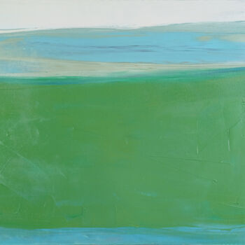 Painting titled "Landscape 7'" by Kariko Ono, Original Artwork, Oil Mounted on Wood Stretcher frame