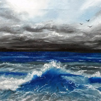 Ζωγραφική με τίτλο "Морской пейзаж" από Ирина Лакеева, Αυθεντικά έργα τέχνης, Λάδι