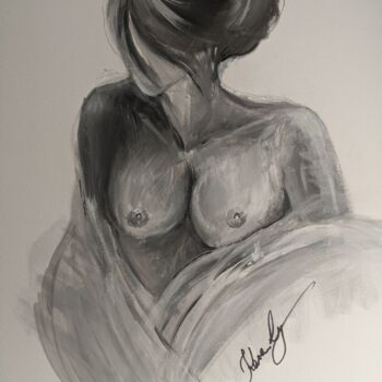 Malerei mit dem Titel "Mademoiselle" von Karina Miska (Karen Ly), Original-Kunstwerk, Acryl