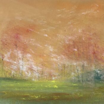 Peinture intitulée "Autumn Whispers" par Karina Mosser, Œuvre d'art originale, Pastel