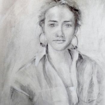 Drawing titled "Sylwia.jpg" by Karina Plachetka, Original Artwork, Pencil