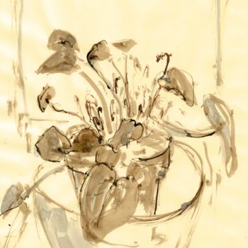 Σχέδιο με τίτλο "Ink Flowers Collect…" από Karina Plachetka, Αυθεντικά έργα τέχνης, Μελάνι