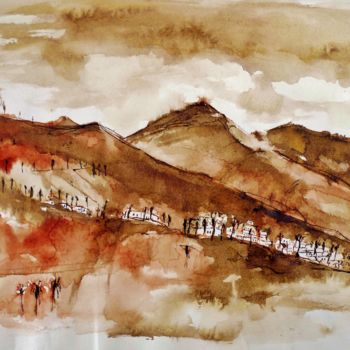 Drawing titled "Fuerteventura Mount…" by Karina Plachetka, Original Artwork, Ink