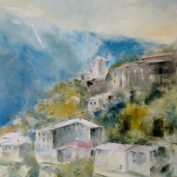 Malerei mit dem Titel "South France Landsc…" von Karina Plachetka, Original-Kunstwerk, Öl