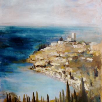Картина под названием "Mediteranean landsc…" - Karina Plachetka, Подлинное произведение искусства, Масло