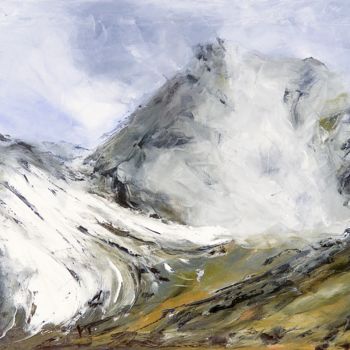 Painting titled "The last snow" by Karina Plachetka, Original Artwork