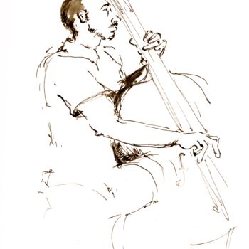 Tekening getiteld "Jazz musicians_1" door Karina Plachetka, Origineel Kunstwerk, Inkt