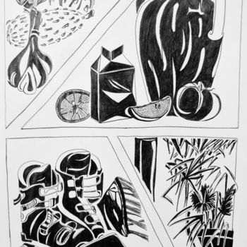 Zeichnungen mit dem Titel "Graphic_1" von Karina Plachetka, Original-Kunstwerk, Bleistift