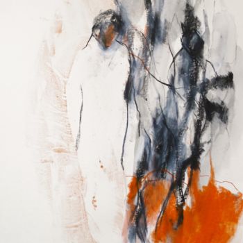 Disegno intitolato "Abstract figure" da Karina Plachetka, Opera d'arte originale, Pastello