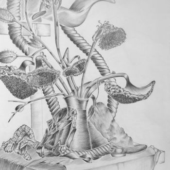 Drawing titled "Pencil Still life" by Karina Plachetka, Original Artwork, Pencil