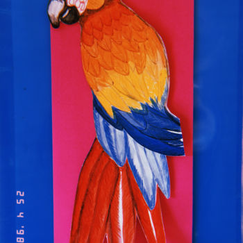 Schilderij getiteld "Arara" door Karina Teles, Origineel Kunstwerk, Gouache