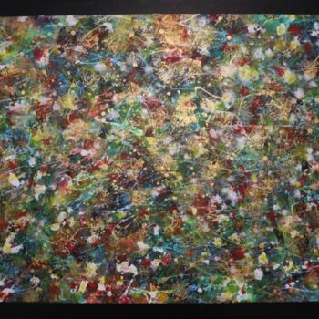 Painting titled "Fleurs sauvages" by Karina Y, Original Artwork, Acrylic Mounted on Wood Stretcher frame